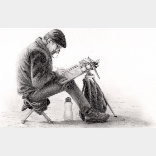 Kunstenaar in Porto grafiet A4 Schut 2020 kopie.jpg